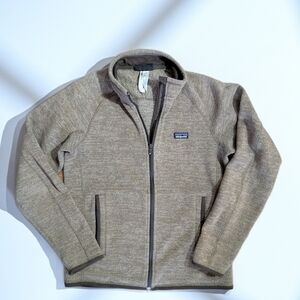 Patagonia Better Sweater Tan Full-Zip Fleece Jacket. Mens Size S.